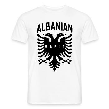 albanian mafia fun - Männer T-Shirt - Weiß - Vorne - AI Model Male 178 dark (178cm)