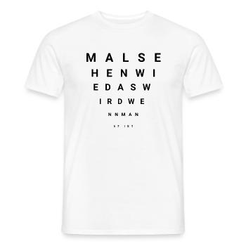 57. Geburtstag 57 Jahre Geschenk Sehtest - Männer T-Shirt - Weiß - Vorne - AI Model Male 178 dark (178cm)