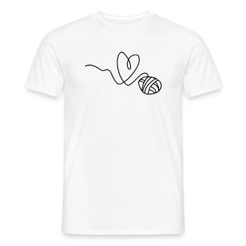 Knitting Crochet Knitter - Men's T-Shirt - white - Front - AI Model Male 178 dark (178cm)
