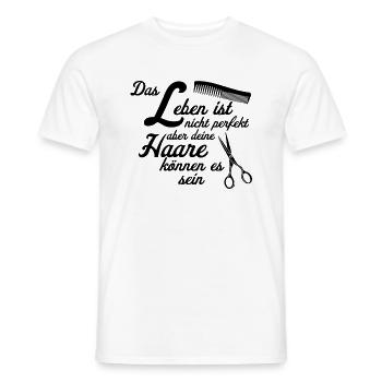 Friseur Friseurin - Männer T-Shirt - Weiß - Vorne - AI Model Male 178 dark (178cm)