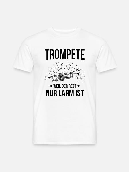 Trompete Trompetenspieler Trompeter - Männer T-Shirt - Weiß