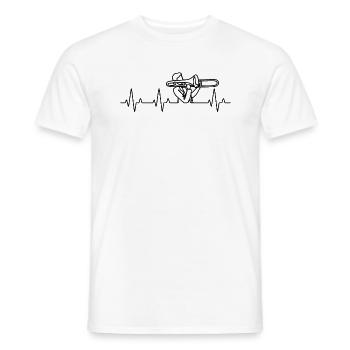 Trombone Joueur de trombone Tromboniste - T-shirt homme - blanc - Devant - AI Model Male 178 dark (178cm)