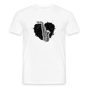 Saxophone Saxophoniste Saxophoniste - T-shirt homme - blanc - Devant - AI Model Male 178 dark (178cm)