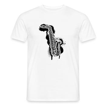 Saxophone Saxophoniste Saxophoniste - T-shirt homme - blanc - Devant - AI Model Male 178 dark (178cm)