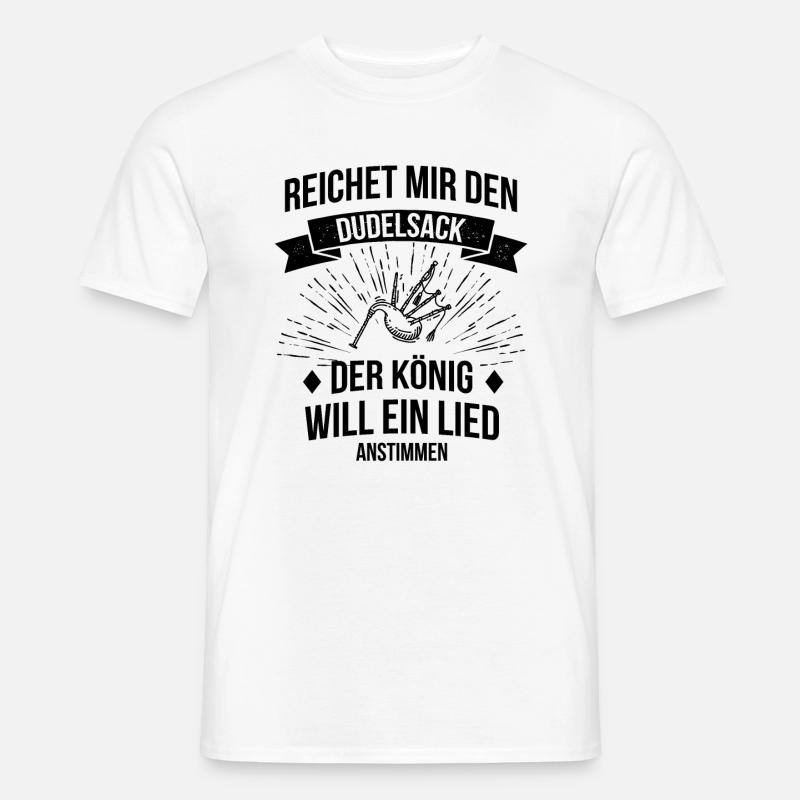 Dudelsack Dudelsackspieler Sackpfeife - Männer T-Shirt - Weiß