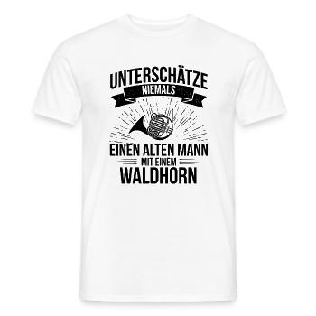 Waldhorn Waldhornspieler Waldhornist - Männer T-Shirt - Weiß - Vorne - AI Model Male 178 dark (178cm)