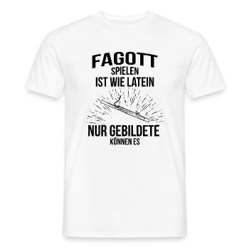 Fagott Fagottspieler Fagottist - Männer T-Shirt - Weiß - Vorne - AI Model Male 178 dark (178cm)