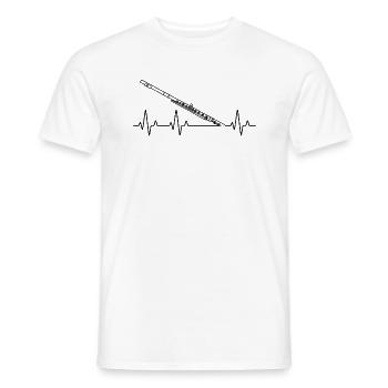 Flute Flute player Flutist - Men's T-Shirt - white - Front - AI Model Male 178 dark (178cm)