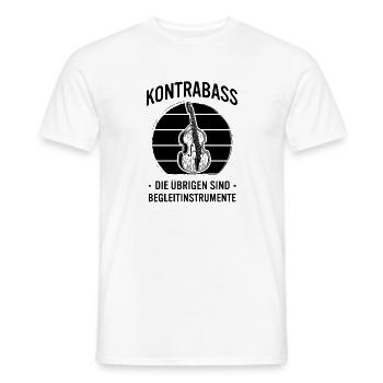 Kontrabass Kontrabassspieler Kontrabassist - Männer T-Shirt - Weiß - Vorne - AI Model Male 178 dark (178cm)