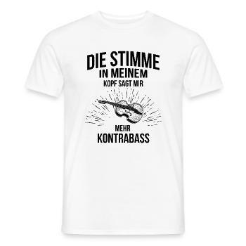 Kontrabass Kontrabassspieler Kontrabassist - Männer T-Shirt - Weiß - Vorne - AI Model Male 178 dark (178cm)