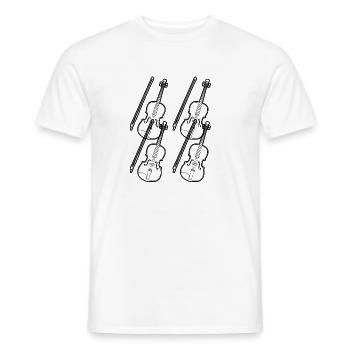 Violon Violoniste Violoniste - T-shirt homme - blanc - Devant - AI Model Male 178 dark (178cm)
