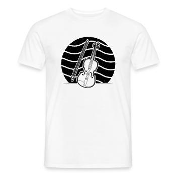 Violin Violinist Violinist - Men's T-Shirt - white - Front - AI Model Male 178 dark (178cm)
