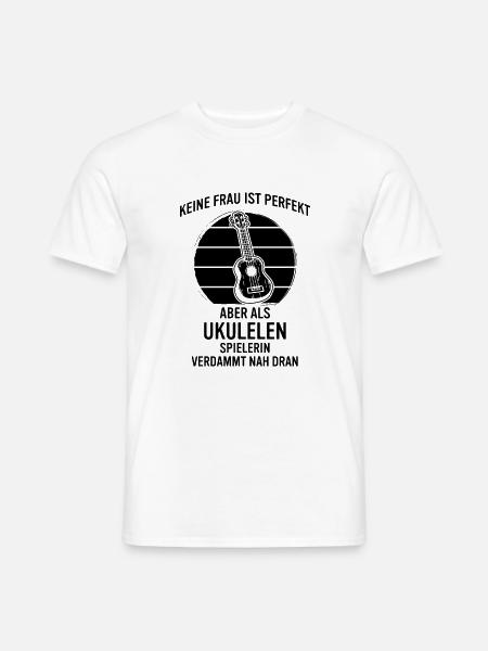 Ukulele Ukulele-Spieler Ukulelist - Männer T-Shirt - Weiß