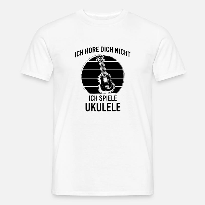 Ukulele Ukulele-Spieler Ukulelist - Männer T-Shirt - Weiß