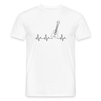 Ukulélé Joueur de ukulélé Ukuléléliste - T-shirt homme - blanc - Devant - AI Model Male 178 dark (178cm)