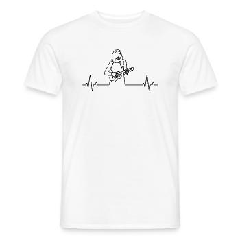 Ukulélé Joueur de ukulélé Ukuléléliste - T-shirt homme - blanc - Devant - AI Model Male 178 dark (178cm)