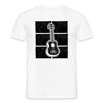 Ukulélé Joueur de ukulélé Ukuléléliste - T-shirt homme - blanc - Devant - AI Model Male 178 dark (178cm)