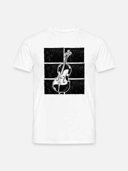 Cello Cellospieler Cellist - Männer T-Shirt - Weiß