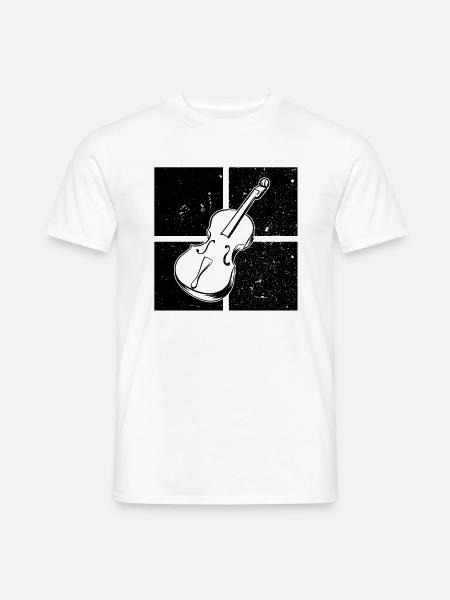 Cello Cellospieler Cellist - Männer T-Shirt - Weiß