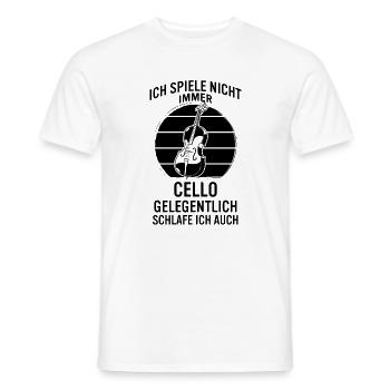 Cello Cellospieler Cellist - Männer T-Shirt - Weiß - Vorne - AI Model Male 178 dark (178cm)