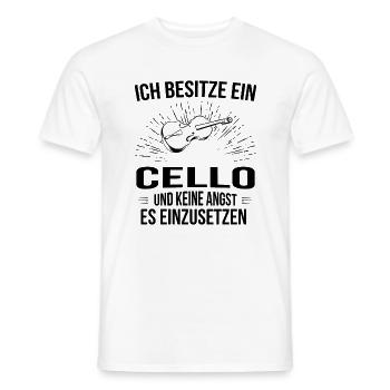 Cello Cellospieler Cellist - Männer T-Shirt - Weiß - Vorne - AI Model Male 178 dark (178cm)