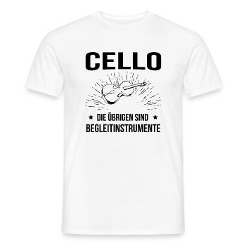 Cello Cellospieler Cellist - Männer T-Shirt - Weiß - Vorne - AI Model Male 178 dark (178cm)