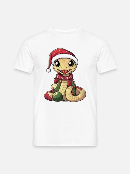 Snake Cobra Christmas - Men's T-Shirt - white