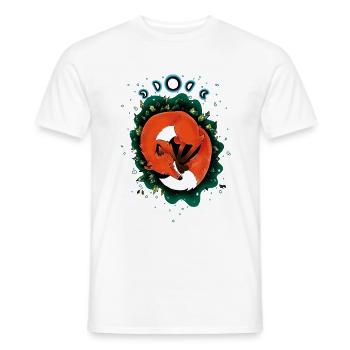 Bonne nuit fox - T-shirt homme - blanc - Devant - AI Model Male 178 dark (178cm)