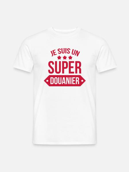 Douanier / Douane / Douanière / Police / Frontière - Men's T-Shirt - white
