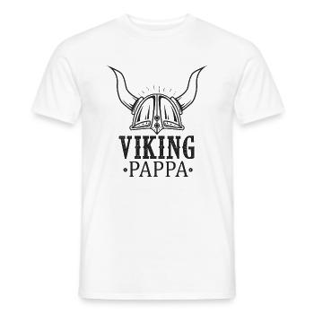 viking pappa humor dad viking - Men's T-Shirt - white - Front - AI Model Male 178 dark (178cm)