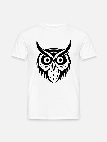 Eule Tier - Männer T-Shirt - Weiß