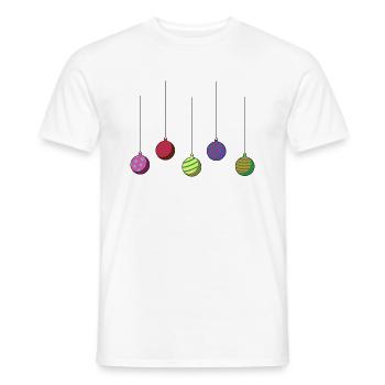Boules de Noel Noel Noel Avent - T-shirt homme - blanc - Devant - AI Model Male 178 dark (178cm)