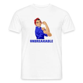 Unbreakable Strong Women Girl Power Feminism - Men's T-Shirt - white - Front - AI Model Male 178 dark (178cm)