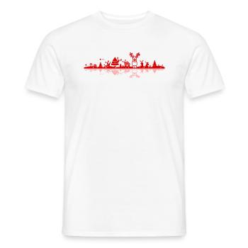 Weihnachten - Landschaft Elch - Männer T-Shirt - Weiß - Vorne - AI Model Male 178 dark (178cm)