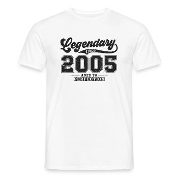 Légendaire depuis 2005 Cadeau d’anniversaire vintage - T-shirt homme - blanc - Devant - AI Model Male 178 dark (178cm)