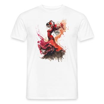 Flamenco dancer - Men's T-Shirt - white - Front - AI Model Male 178 dark (178cm)