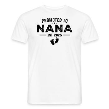 Promosso a Nana è il 2025 divertente per la nuova Nana - T-shirt uomo - bianco - Fronte - AI Model Male 178 dark (178cm)