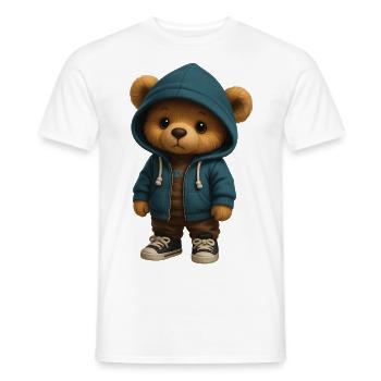 Kapuzenpullover Teddy - Männer T-Shirt - Weiß - Vorne - AI Model Male 178 dark (178cm)