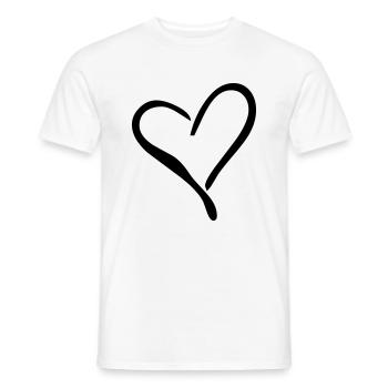 heart - Männer T-Shirt - Weiß - Vorne - AI Model Male 178 dark (178cm)