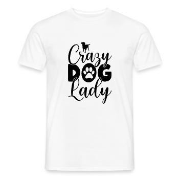 Cool Dog Crazy Dog Lady Gift - Men's T-Shirt - white - Front - AI Model Male 178 dark (178cm)