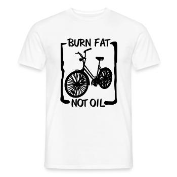 burn fat, not oil - Fahrrad - Bike - sport - Öl - Männer T-Shirt - Weiß - Vorne - AI Model Male 178 dark (178cm)