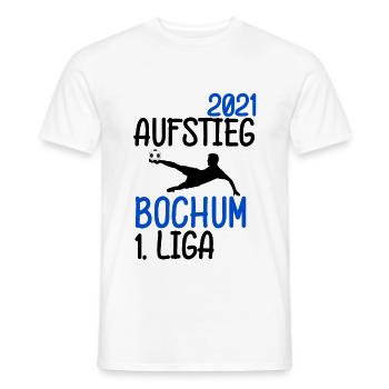 Bochum Aufstieg Fußball 2021 - Männer T-Shirt - Weiß - Vorne - AI Model Male 178 dark (178cm)