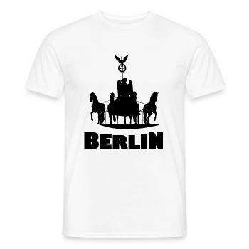 The capital Berlin - Men's T-Shirt - white - Front - AI Model Male 178 dark (178cm)