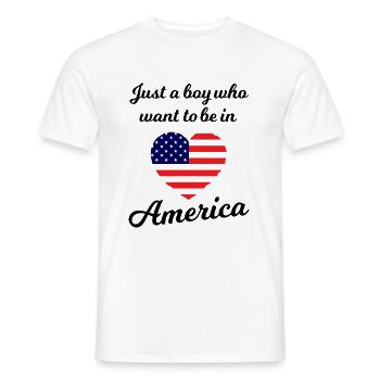 Le voyage en Amérique - T-shirt homme - blanc - Devant - AI Model Male 178 dark (178cm)
