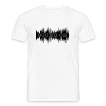 Sound On dark - Männer T-Shirt - Weiß - Vorne - AI Model Male 178 dark (178cm)