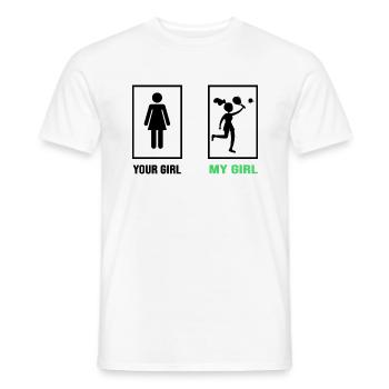 padel padeltennis paddel padel player padel wife - Men's T-Shirt - white - Front - AI Model Male 178 dark (178cm)