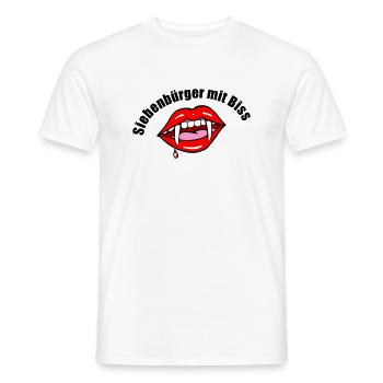 Siebenbürger mit Biss - Männer T-Shirt - Weiß - Vorne - AI Model Male 178 dark (178cm)
