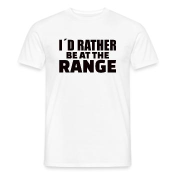 TIR DE PISTOLET PRO: À portée - T-shirt homme - blanc - Devant - AI Model Male 178 dark (178cm)