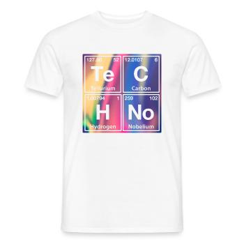 Techno Rave Electro Raver Chemie Periodensystem - Männer T-Shirt - Weiß - Vorne - AI Model Male 178 dark (178cm)
