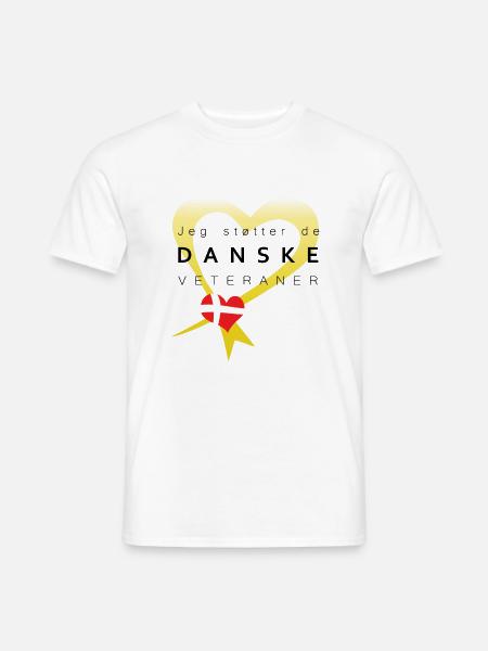 Jeg støtter veteraner - Mænd T-shirt - hvid